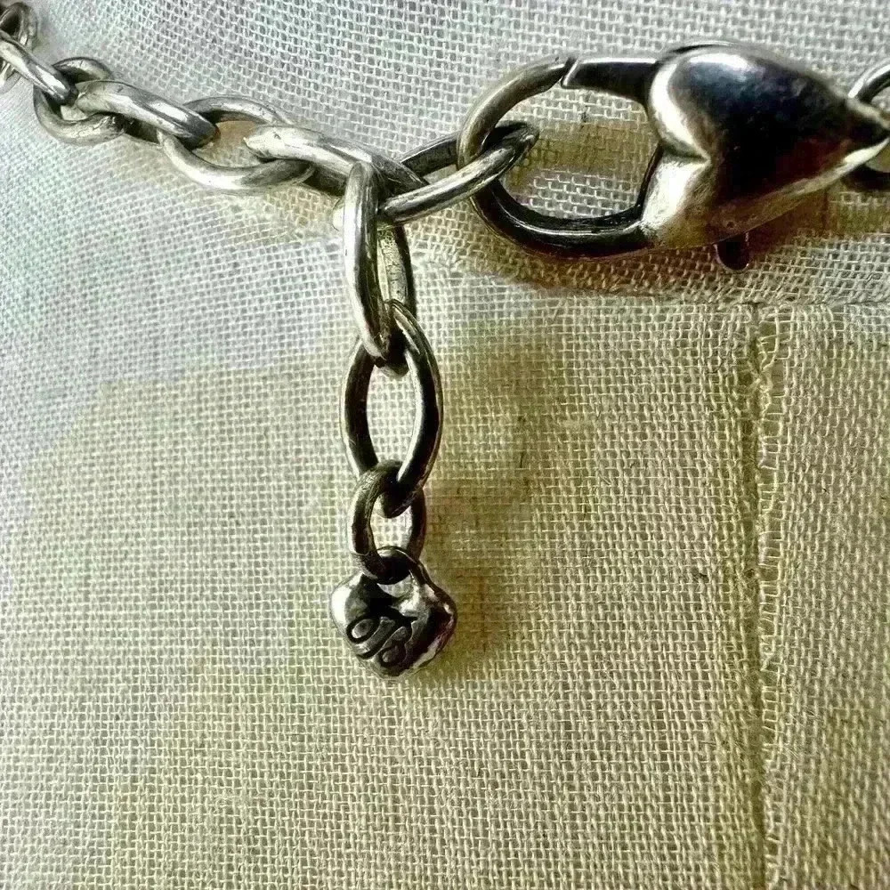 Vintage Brighton Silver Tone Pendant Necklace Adjustable chain up to 20" - Picture 6 of 9